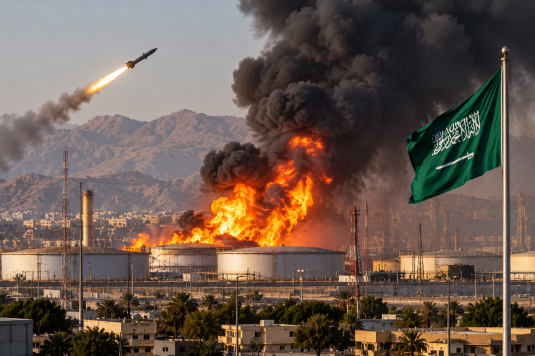 Houthi Missile and Drone Attacks Hit Four Saudi Cities, Wounding 73 as Middle East Conflict Widens Houthi Missile and Drone Attacks Hit Four Saudi Cities, Wounding 73 as Middle East Conflict Widens