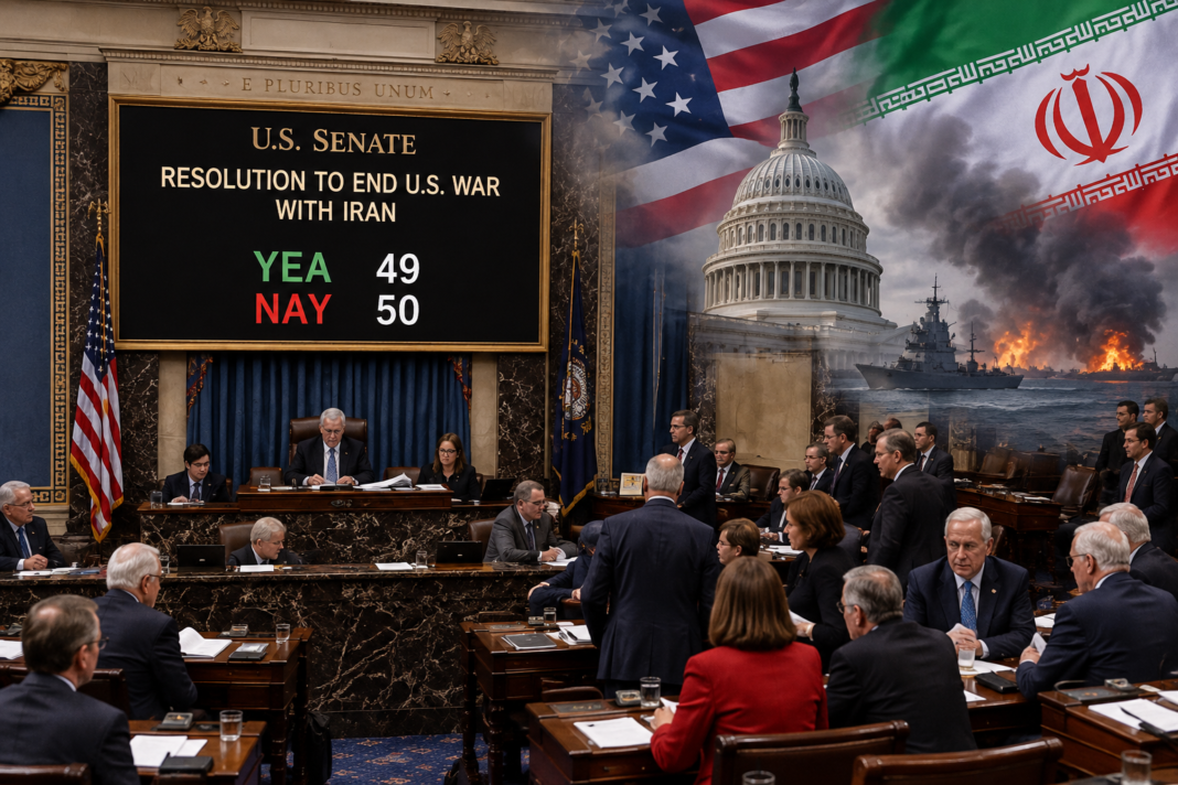 Senate Rejects Resolution Seeking to End U.S. War With Iran Without Congressional Authorization Senate Rejects Resolution Seeking to End U.S. War With Iran Without Congressional Authorization